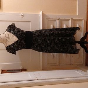 Max Studio black and cream dress Sz S